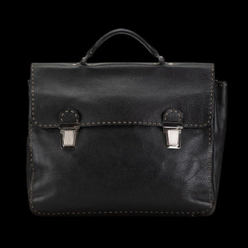 Black Leather Fendi Briefcase