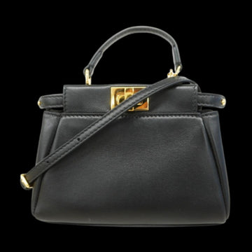 Black Leather Fendi Peekaboo