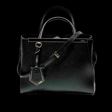 Black Leather Fendi Handbag