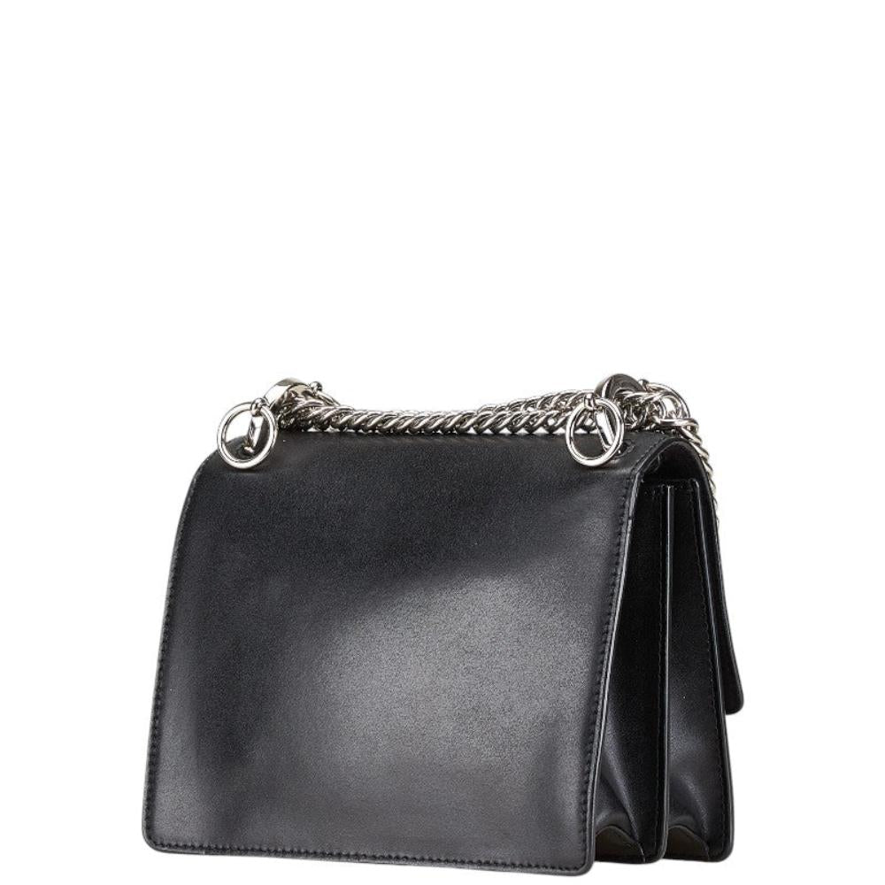Black Leather Fendi Shoulder Bag