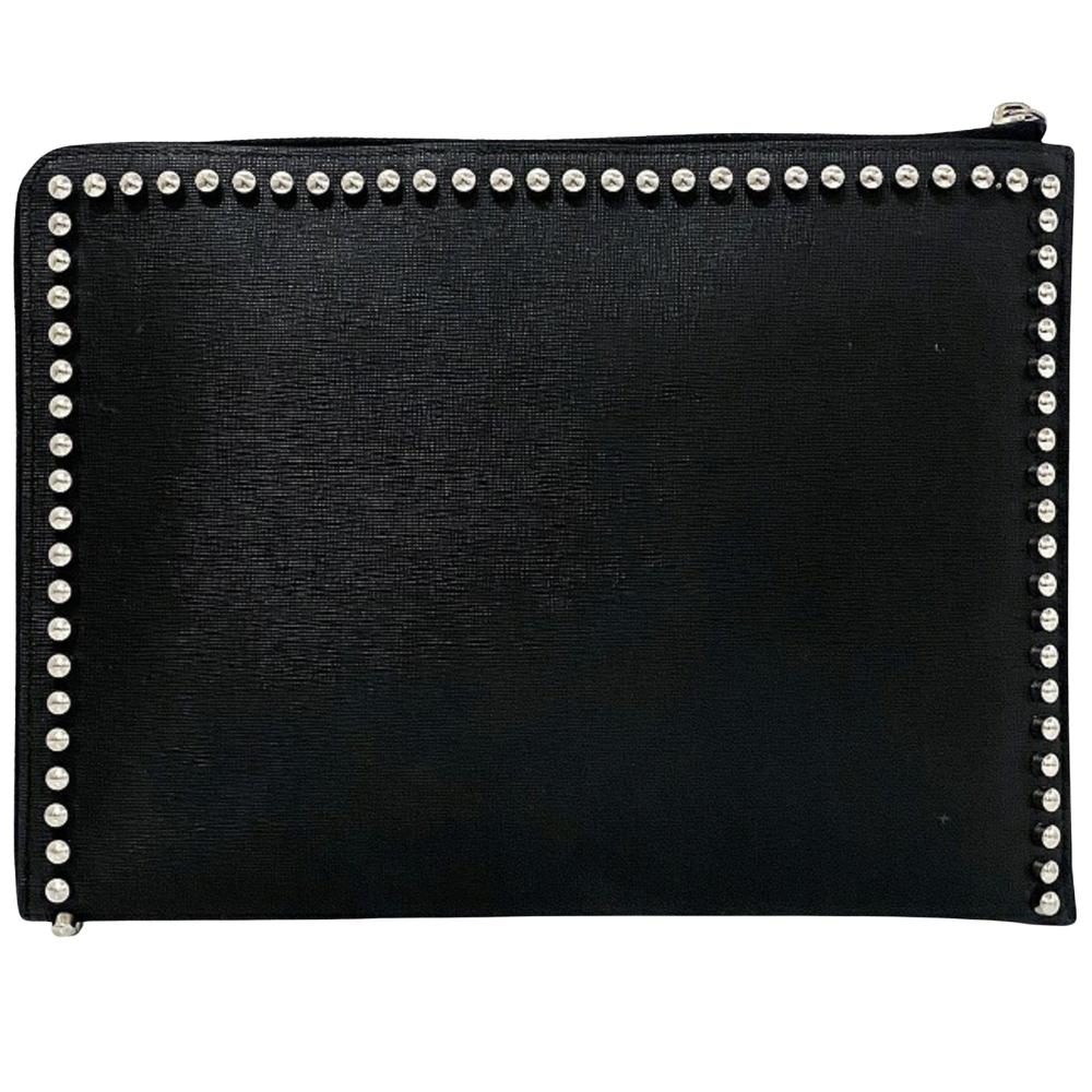 Black Leather Fendi Clutch