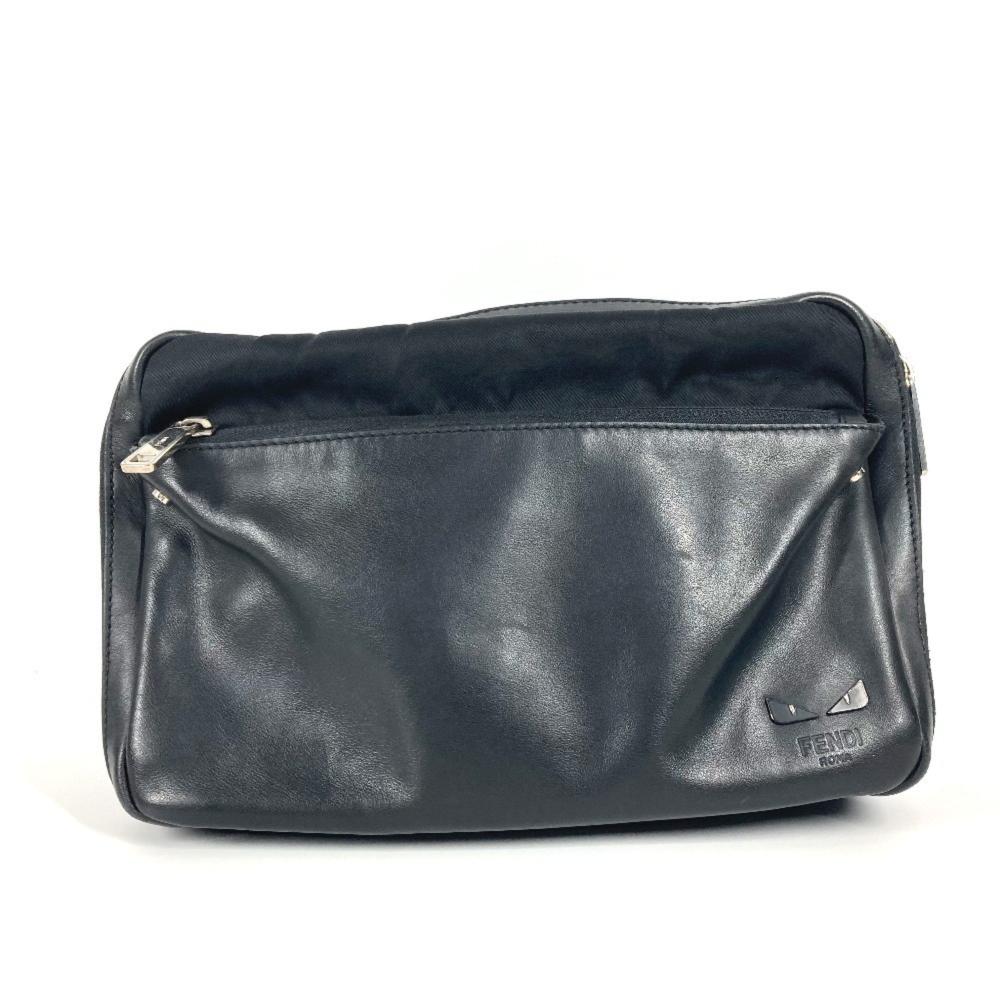 Black Leather Fendi Crossbody Bag