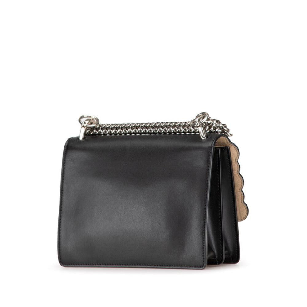 Black Leather Fendi Crossbody Bag