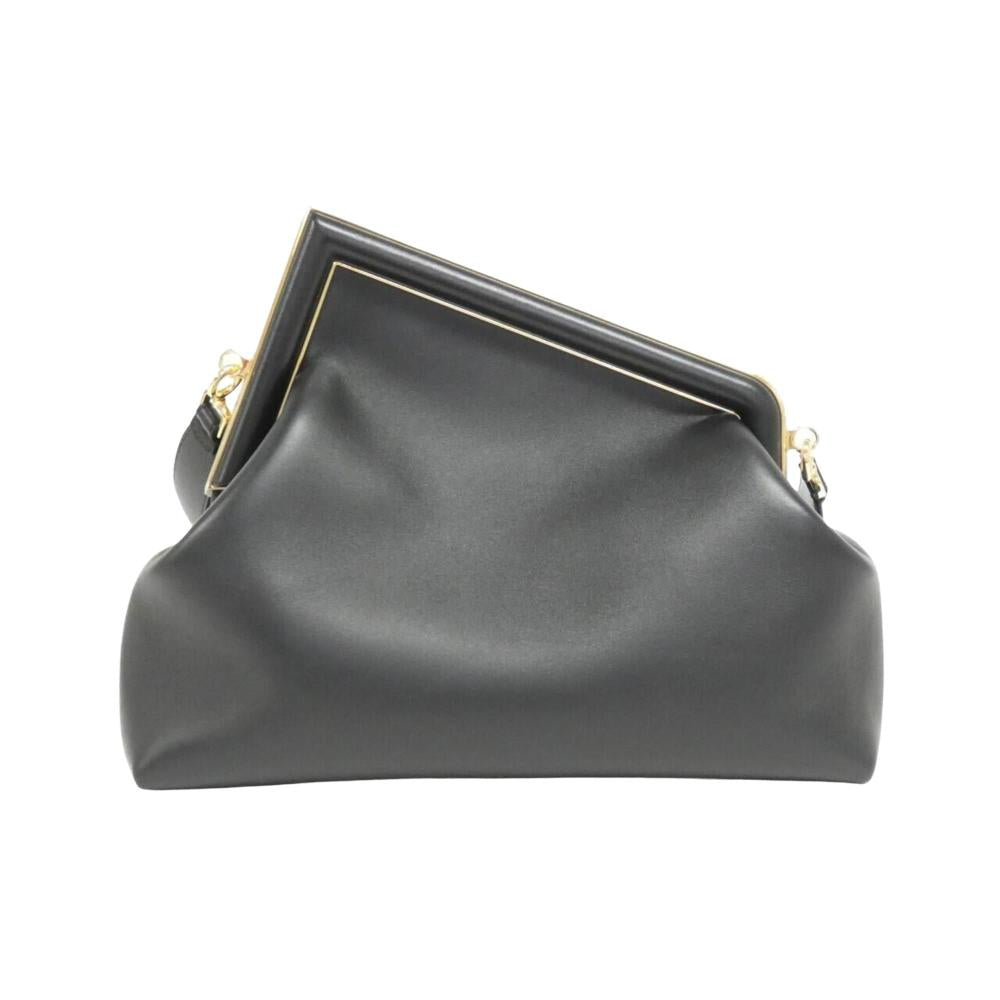 Black Leather Fendi Shoulder Bag