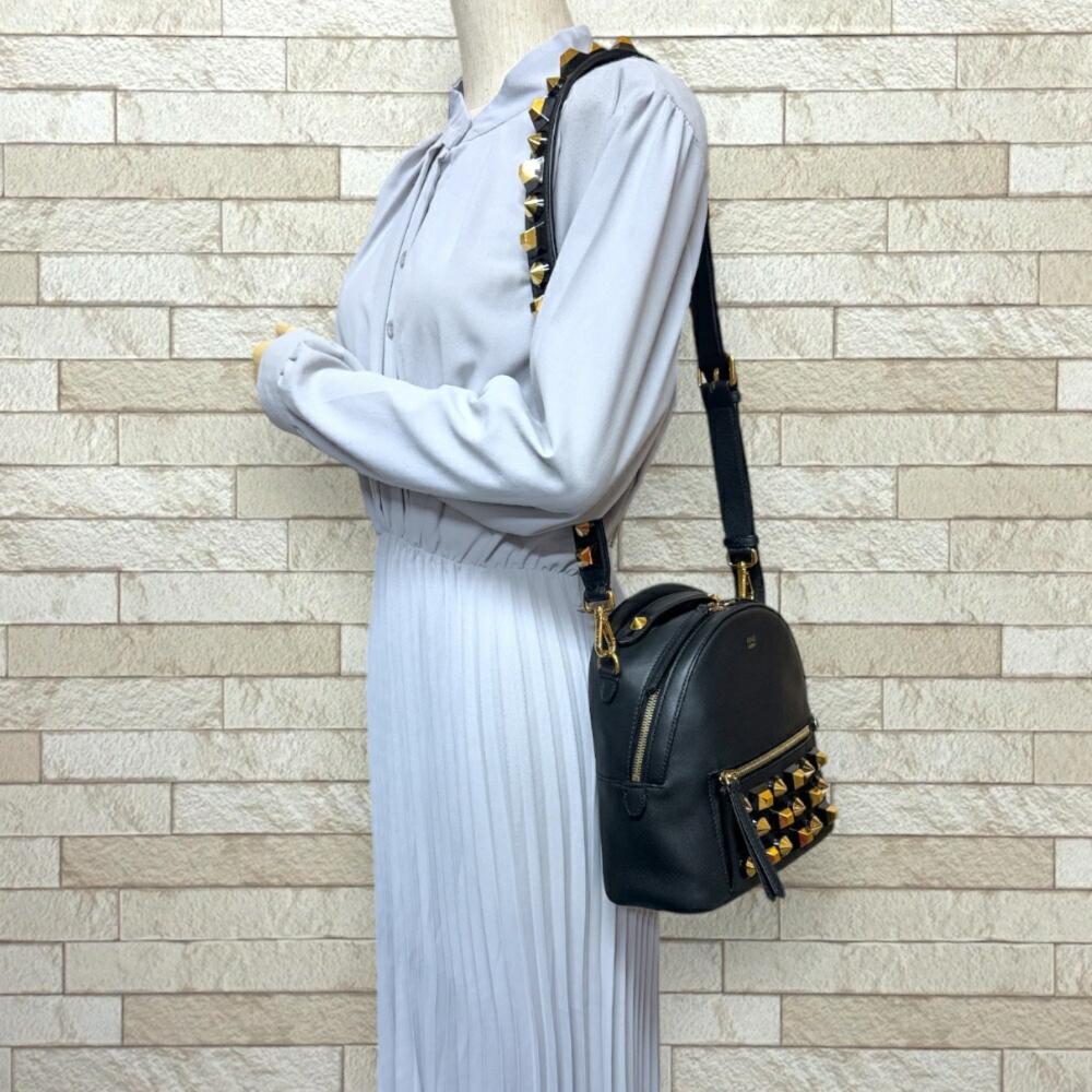 Black Leather Fendi Shoulder Bag