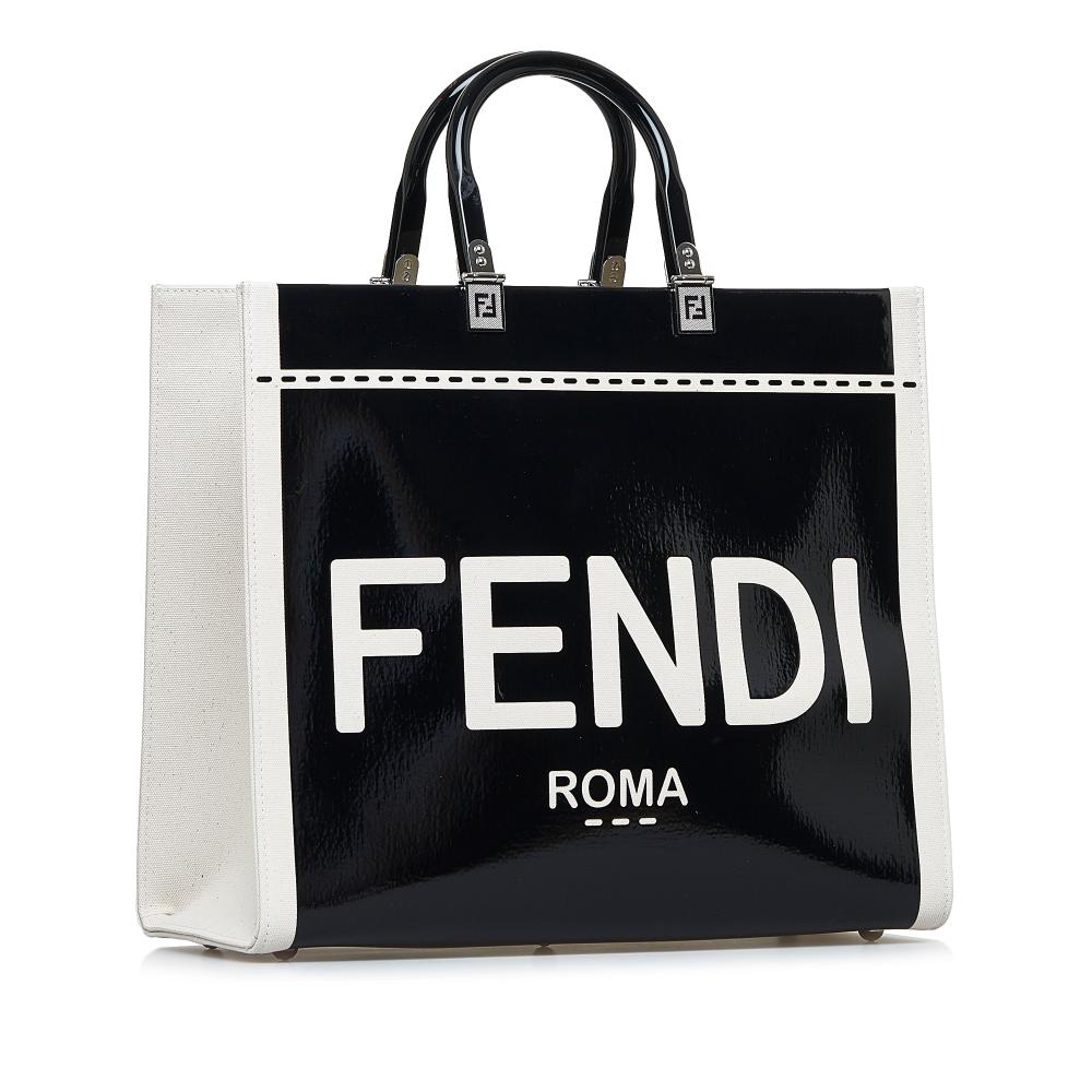 Black Leather Fendi Tote