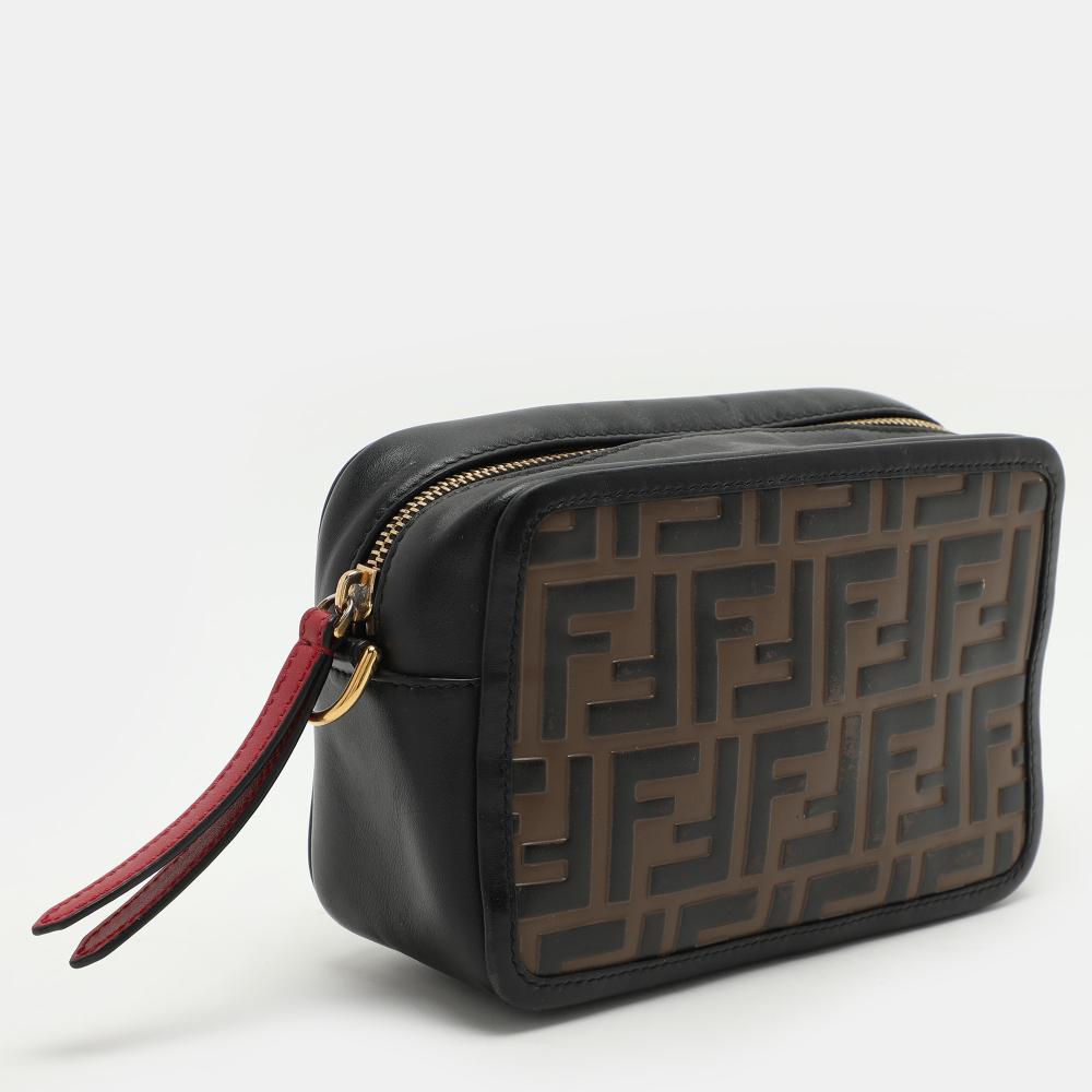 Black Leather Fendi Crossbody Bag