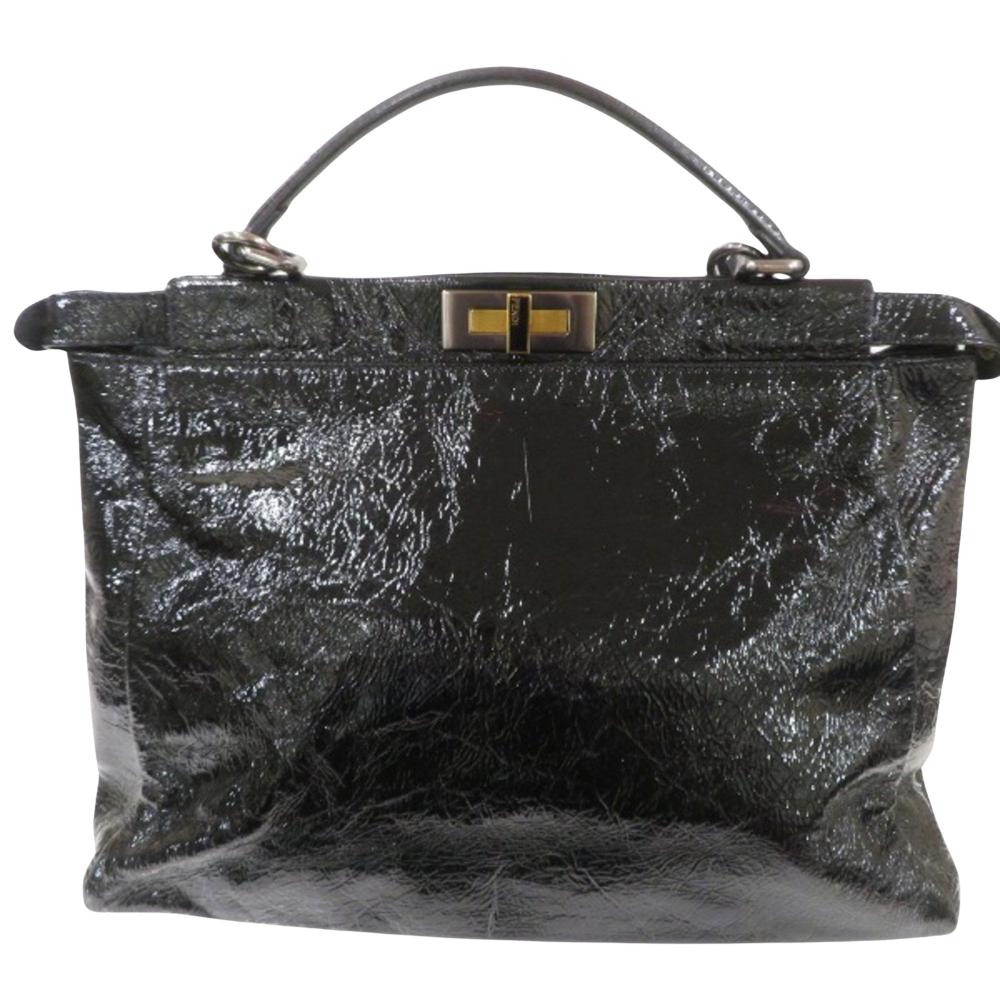 Black Leather Fendi Tote