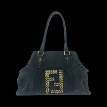 Black Suede Fendi Shoulder Bag