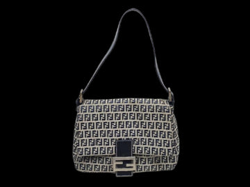 Blue Canvas Fendi Baguette