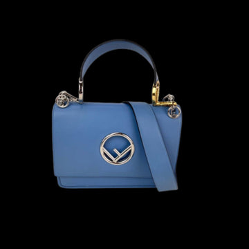 Blue Leather Fendi Handbag