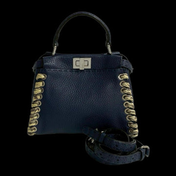 Blue Leather Fendi Peekaboo