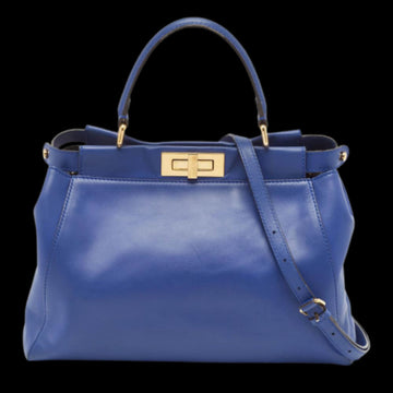 Blue Leather Fendi Peekaboo