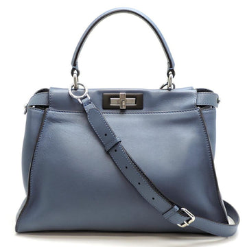 Blue Leather Fendi Peekaboo