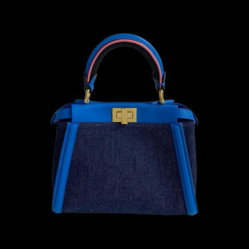 Blue Leather Fendi Peekaboo
