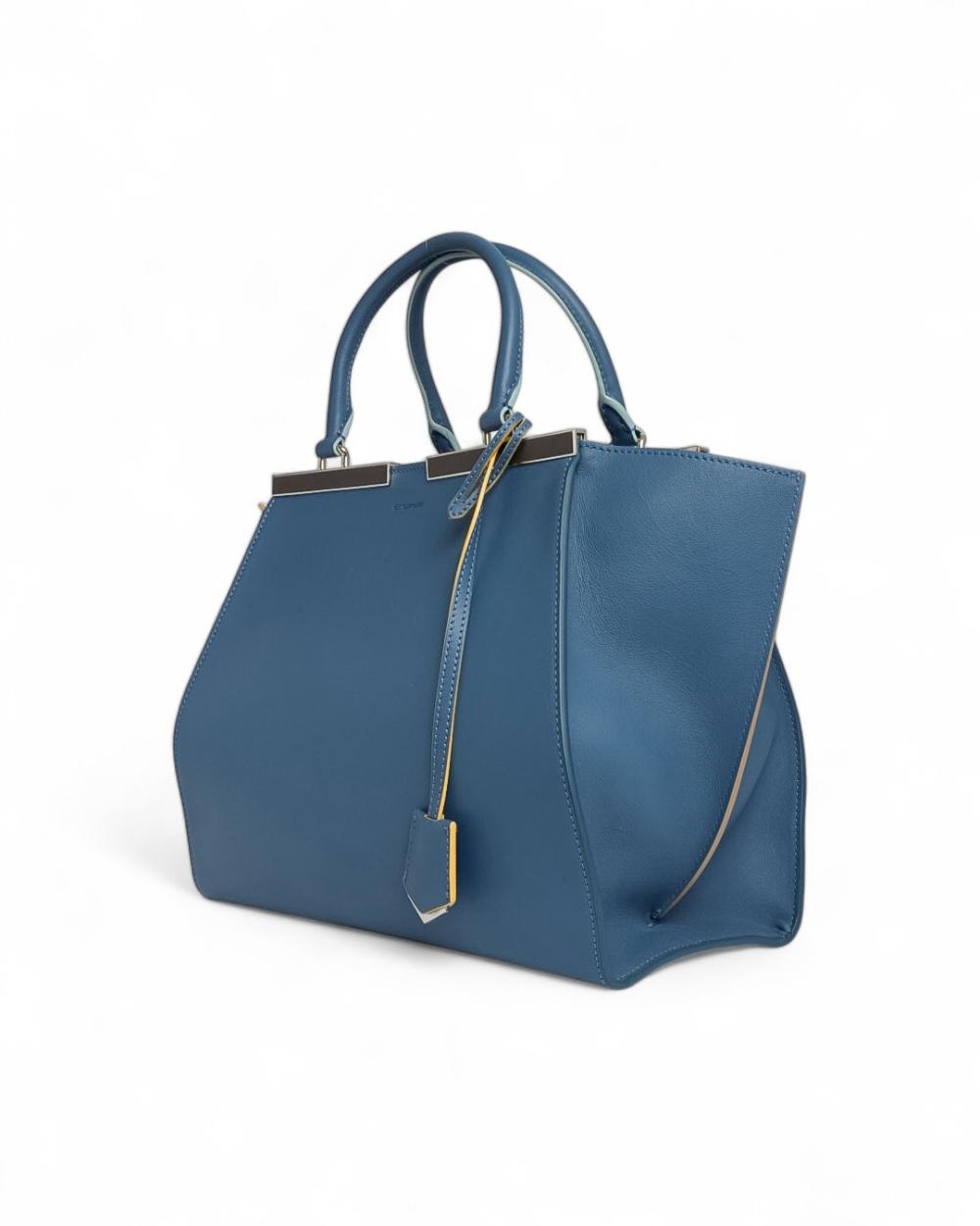 Blue Leather Fendi Tote