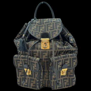 Brown Canvas Fendi Backpack