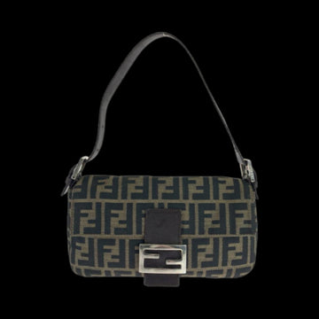 Brown Canvas Fendi Baguette