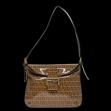 Brown Canvas Fendi Baguette