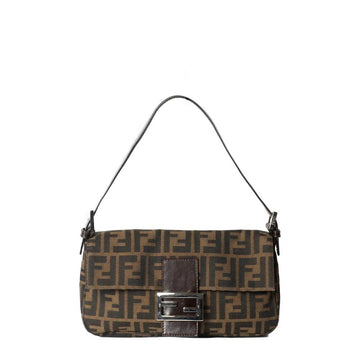 Brown Canvas Fendi Baguette