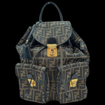Brown Canvas Fendi Backpack
