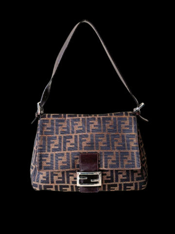 Brown Canvas Fendi Baguette Mamma