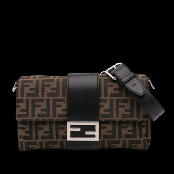 Brown Canvas Fendi Baguette