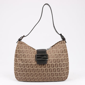 Brown Canvas Fendi Baguette