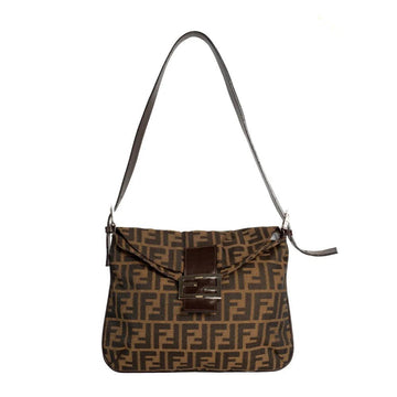 Brown Canvas Fendi Baguette
