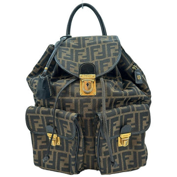Brown Canvas Fendi Backpack