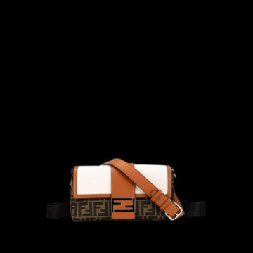 Brown Canvas Fendi Baguette