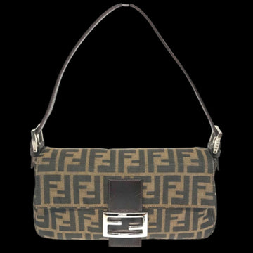 Brown Canvas Fendi Baguette