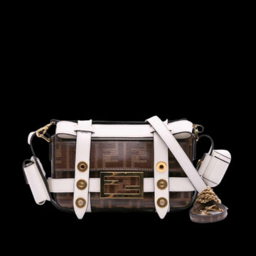 Brown Canvas Fendi Baguette