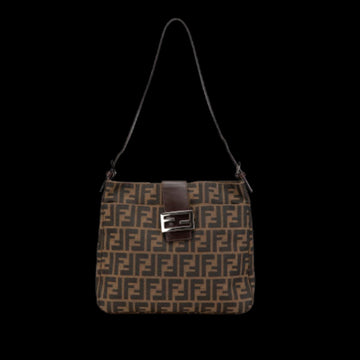 Brown Canvas Fendi Crossbody Bag