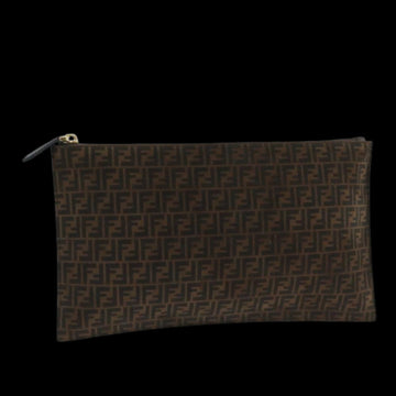 Brown Canvas Fendi Clutch