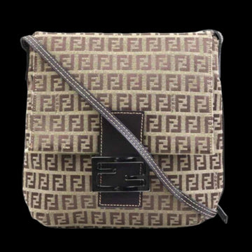 Brown Canvas Fendi Crossbody Bag