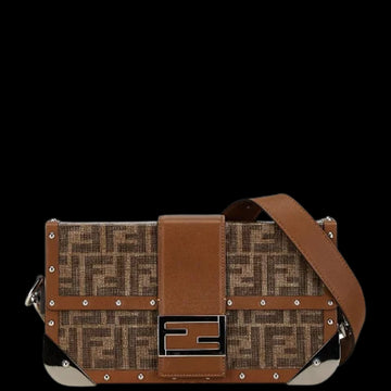 Brown Canvas Fendi Crossbody Bag