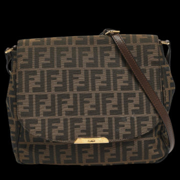 Brown Canvas Fendi Crossbody Bag