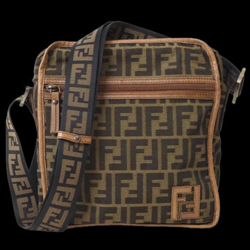Brown Canvas Fendi Crossbody Bag
