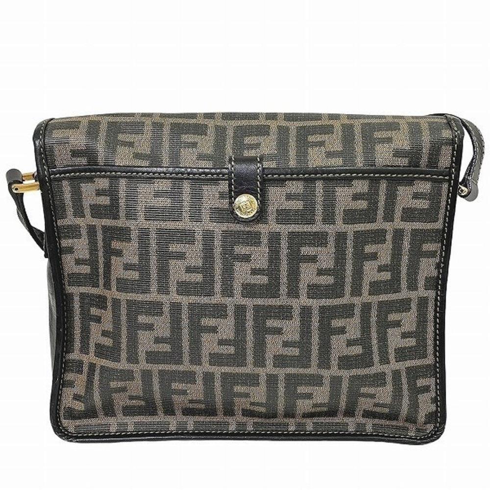 Brown Canvas Fendi Crossbody Bag