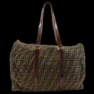 Brown Canvas Fendi Shoulder Bag