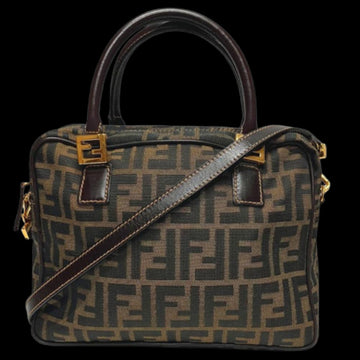 Brown Canvas Fendi Shoulder Bag