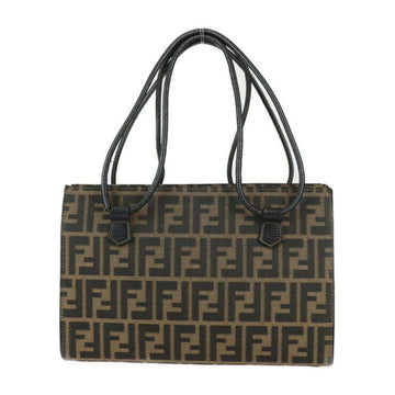 Brown Canvas Fendi Shoulder Bag