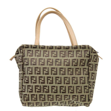 Brown Canvas Fendi Shoulder Bag