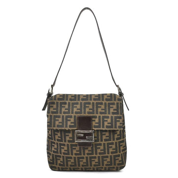 Brown Canvas Fendi Shoulder Bag