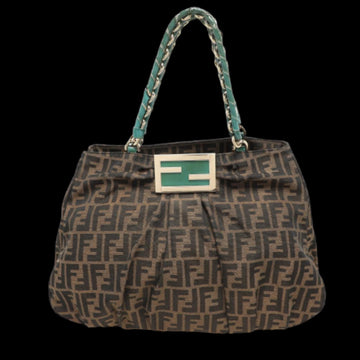 Brown Canvas Fendi Shoulder Bag