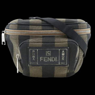 Brown Canvas Fendi Shoulder Bag
