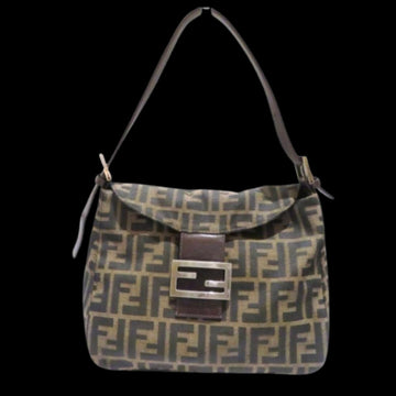 Brown Canvas Fendi Shoulder Bag