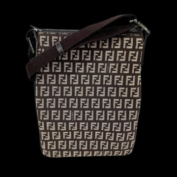 Brown Canvas Fendi Shoulder Bag