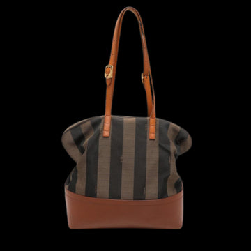 Brown Canvas Fendi Shoulder Bag